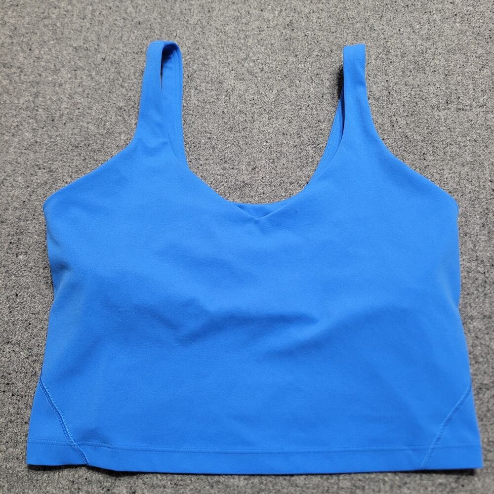 Lululemon Bra Womens 10 Medium Blue Align Tank Top Performance Yoga Training